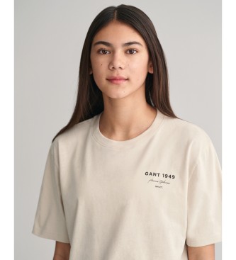 Gant Camiseta Teens Script Graphic beige