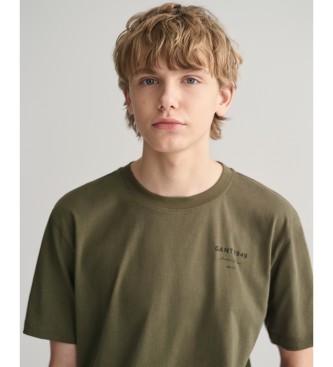 Gant T-shirt Teens Script Graphic verde