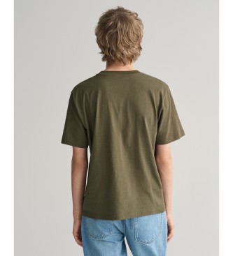 Gant Camiseta Teens Script Graphic verde