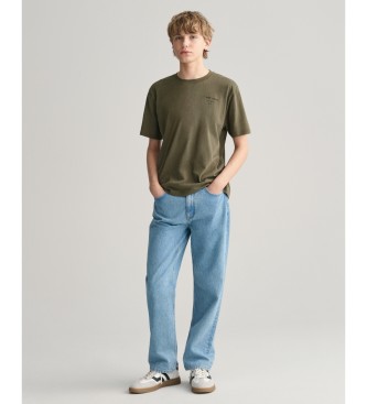 Gant Camiseta Teens Script Graphic verde