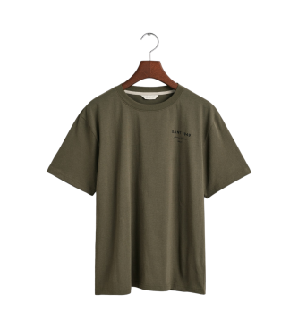 Gant Camiseta Teens Script Graphic verde