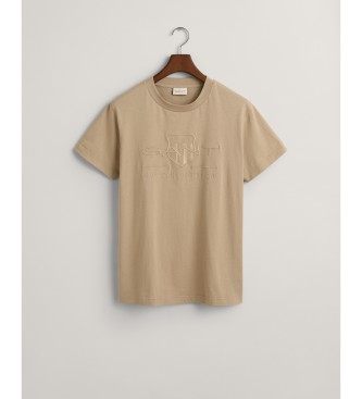 Gant Ton-sur-ton Archive Shield T-shirt beige