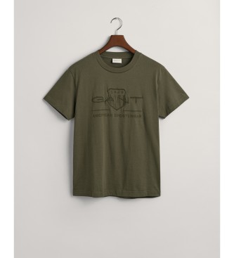 Gant Ton-sur-ton Archive Shield T-shirt groen