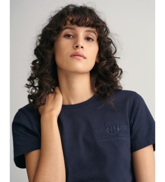 Gant T-shirt Tonal Archive Shield azul-marinho