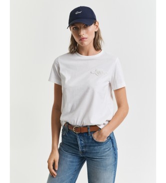 Gant Tonal Shield t-shirt hvid
