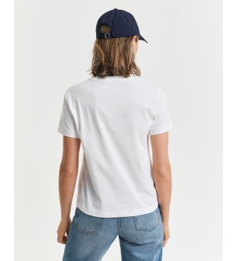Gant Tonal Shield t-shirt hvid