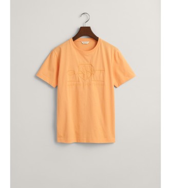 Gant Ton-sur-ton Shield T-shirt oranje