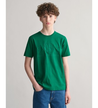 Gant T-shirt młodzieżowy Tonal Shield zielony