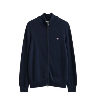 Gant Strickjacke mit Reißverschluss Casual navy