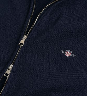 Gant Strickjacke mit Reißverschluss Casual navy