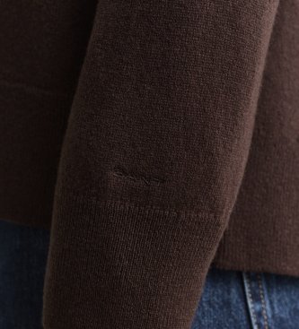 Gant Braune Cardigans aus Superfine Lambswool
