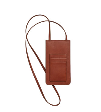 Gant Usnjena denarnica za obešanje okoli vratu rjave barve