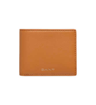 Gant Portefeuille pliable en cuir marron