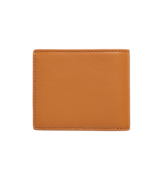 Gant Portefeuille pliable en cuir marron