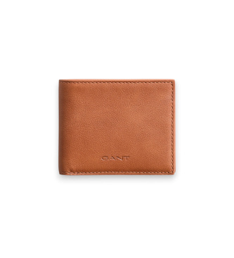 Gant Carteiras de Couro Bifold marrom
