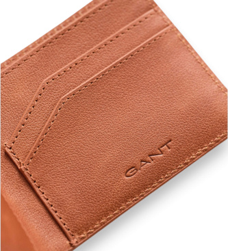 Gant Carteiras de Couro Bifold marrom