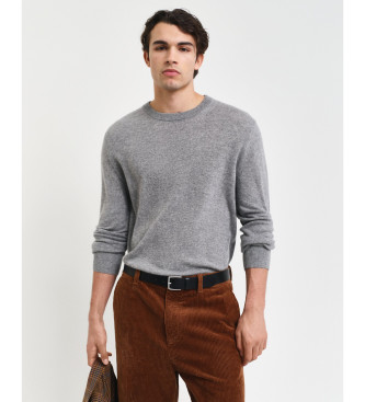 Gant Pull en cachemire gris  col ras du cou