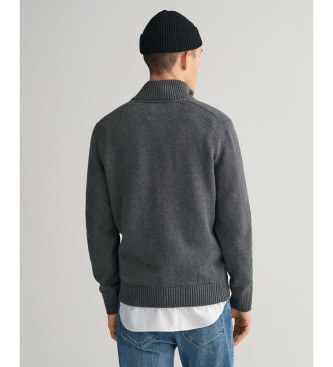 Gant Pull demi-zip en coton Gris dcontract