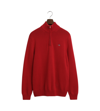 Gant Pull demi-zip en coton Rouge dcontract