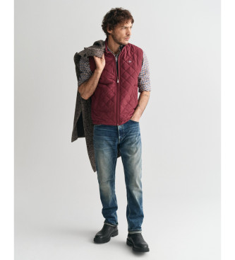 Gant Windcheater Quilted Vest Bordeaux