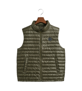 Gant Shiny Teens lichtgewicht gewatteerd vest groen