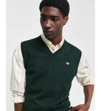 Gant Gilet classique en coton vert