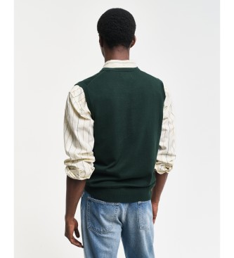 Gant Classic cotton waistcoat green