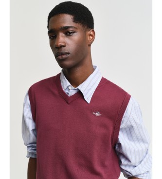 Gant Gilet classique en coton marron