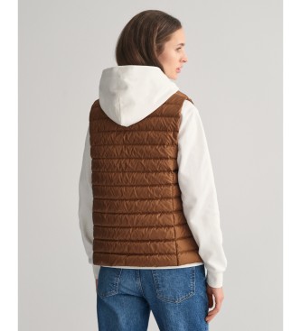 Gant Gilet in piumino leggero marrone