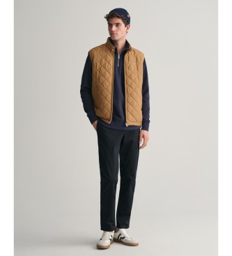 Gant Brown quilted windcheater waistcoat