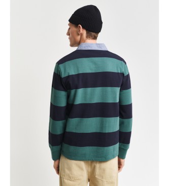 Gant Heavy green striped polo shirt