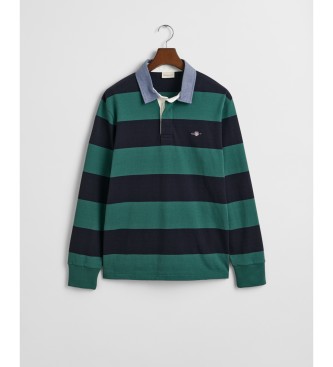 Gant Heavy green striped polo shirt