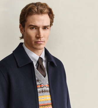 Gant Hand-sewn navy blue jacket