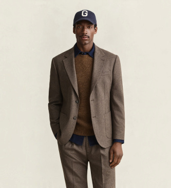 Gant Brown herringbone suit jacket