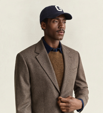 Gant Brown herringbone suit jacket