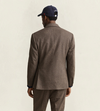 Gant Brown herringbone suit jacket
