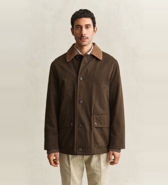 Gant Veste Decker en moleskine marron