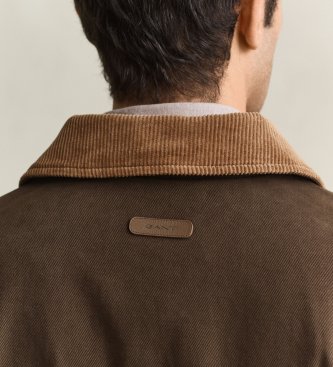 Gant Veste Decker en moleskine marron