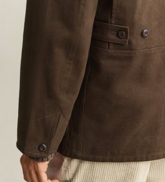 Gant Veste Decker en moleskine marron