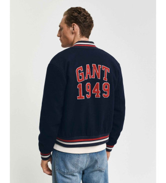 Gant Marineblaue Varsity-Jacke aus Wollmischung