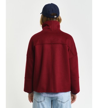 Gant Maroon Wool Short Jacket