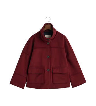 Gant Maroon Wollen Korte Jas