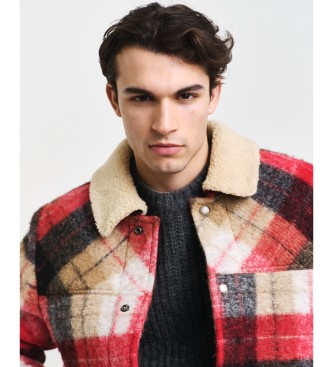 Gant Veste Sherpa rouge