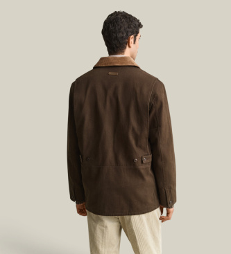 Gant Veste Decker en moleskine marron