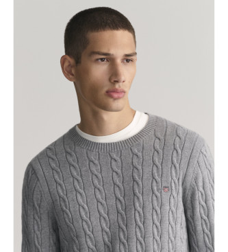 Gant Pull gris  col ras du cou