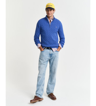 Gant Pulver com meio fecho de correr em azul