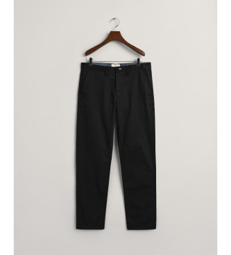 Gant Twillowe spodnie chino o regularnym kroju, czarne