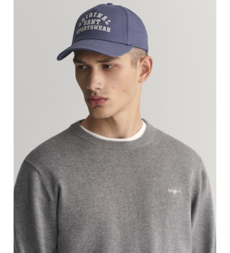 Gant Classic Cotton Crewneck Pullover Grey