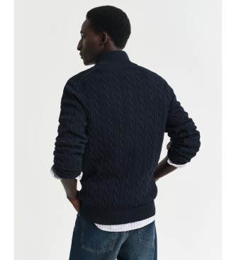 Gant Navy pullover med halv lynls