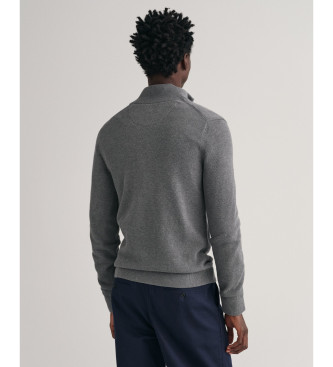 Gant Cardigan gris  fermeture clair